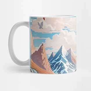 Forest mountains illustration Mug